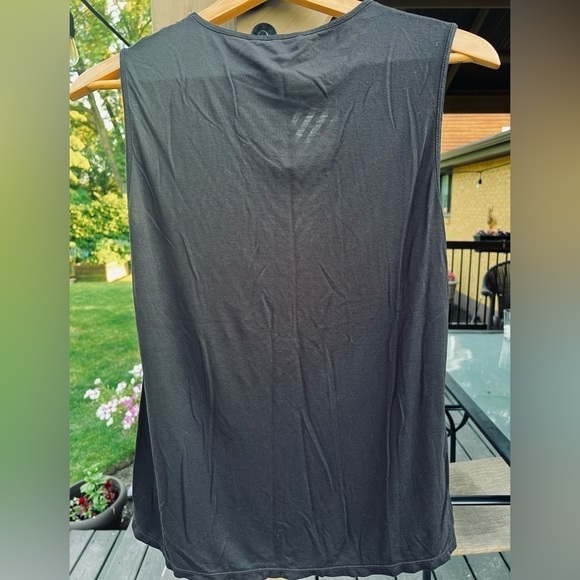 BCBGMaxazria Women's Black Drapery Tank Top Sheer Size M - Picture 6 of 6